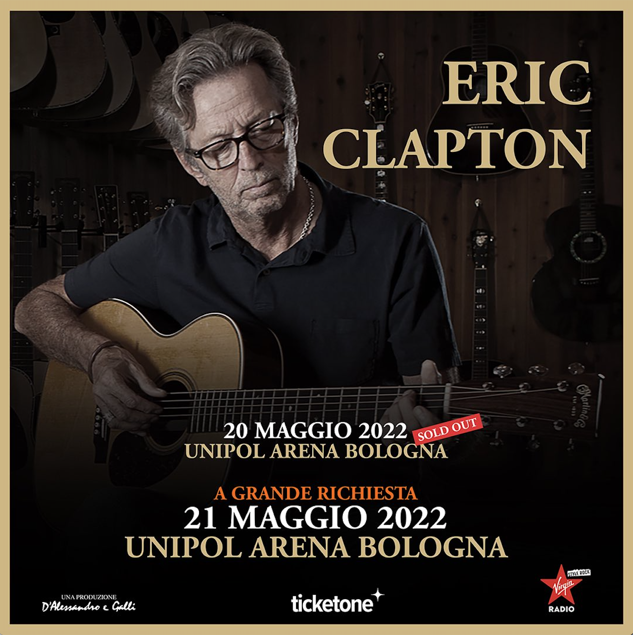 21/05/2022 | ERIC CLAPTON – NUOVA DATA | Unipol Arena